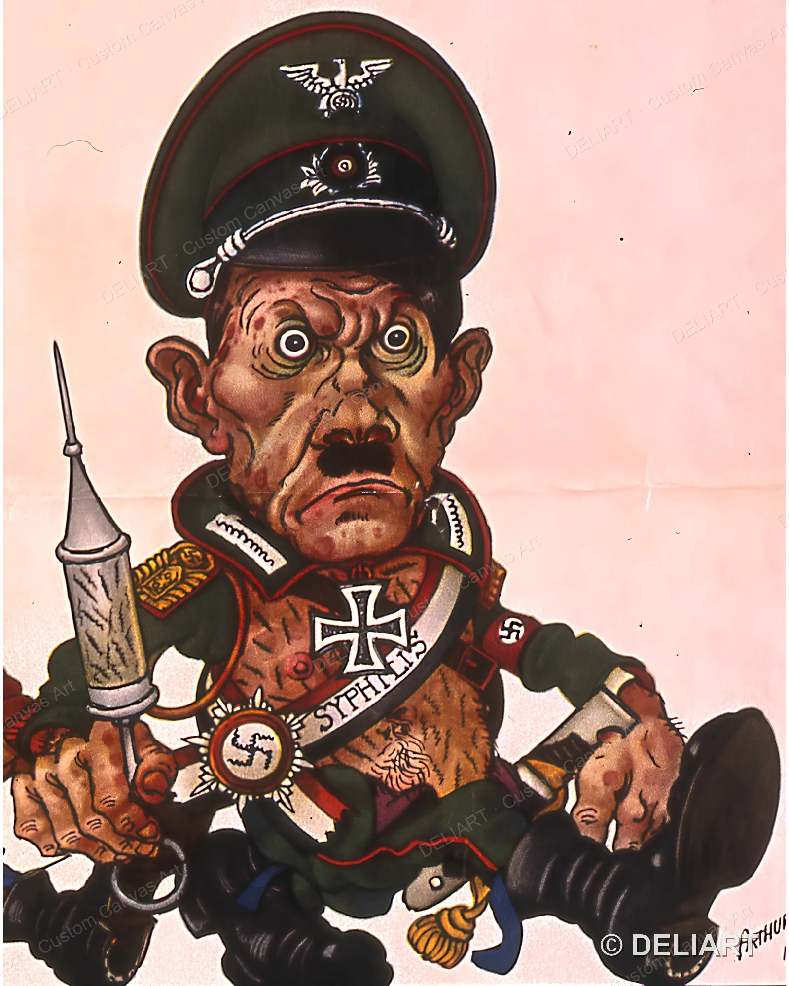 caricatura-detalhada-de-adolf-hitler-arthur-szyk-1894-1951-arte-de-parede-em-tela-vintage-da-propaganda-da-segunda-guerra-mundial-impressao-de-poster-sem-moldura
