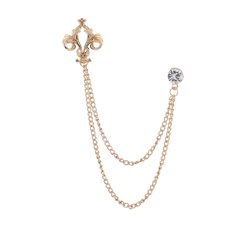 High-end-Kristall Quaste Kette Brosche Pins Männer Anzug Corsage Vintage Strass Abzeichen Luxulry Schmuck Geschenke für Frauen Zubehör – Detail 5