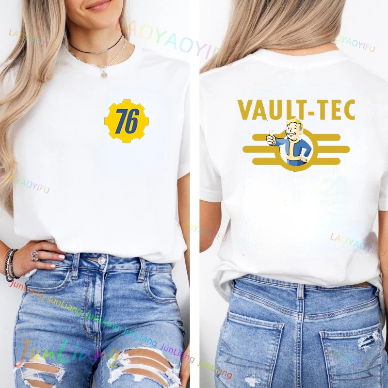 Vault Tec Logo Essential T-Shirt Feel Soft and Comfortable T Shirt Men's Clothing Original Mens T-shirts Y2k Clothes Harajuku