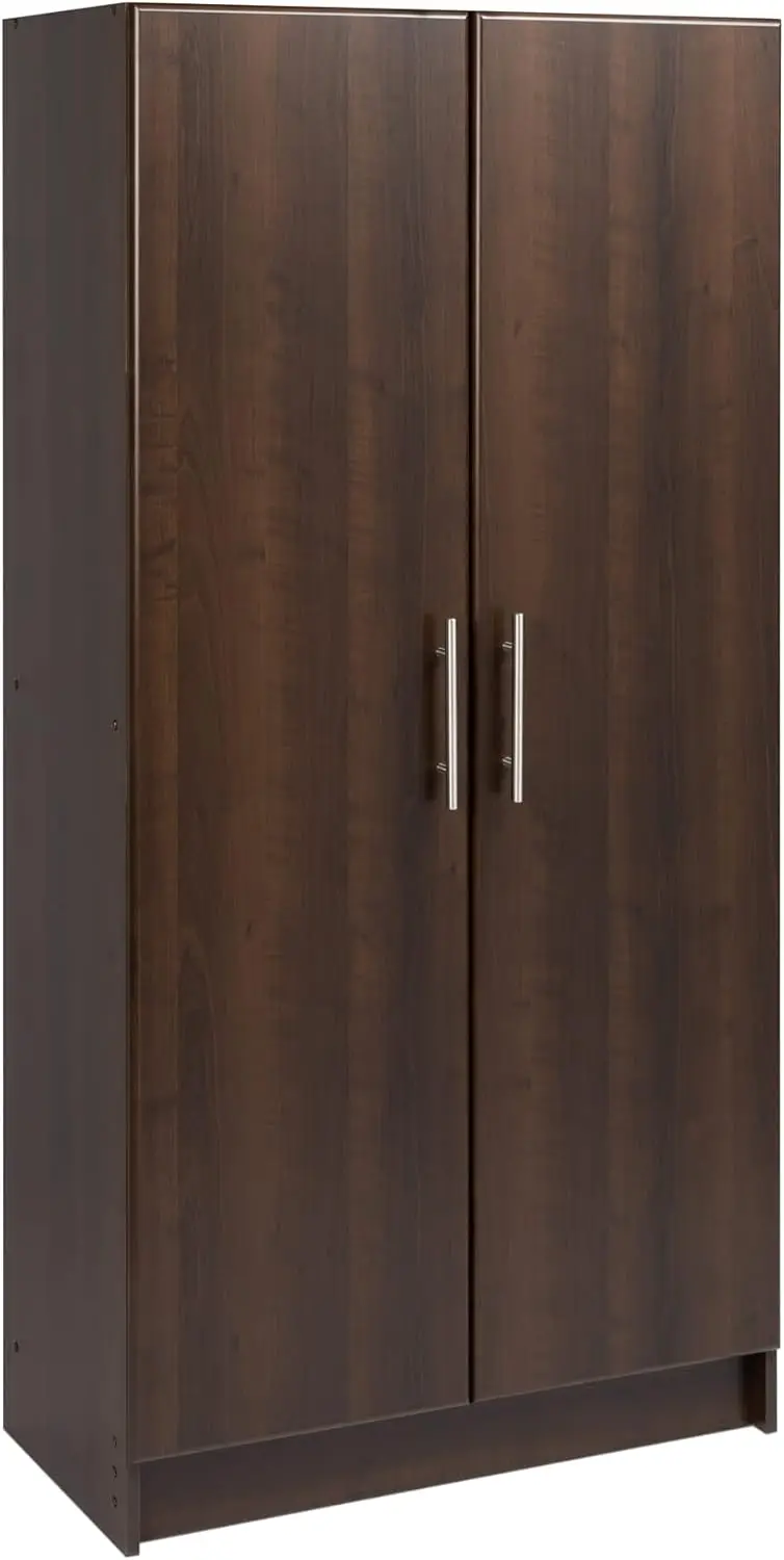 

32" Storage Cabinet, Brown Storage Cabinet, Bathroom Cabinet, Pantry Cabinet with 3 Shelves, 16"D X 32"W X 65"H