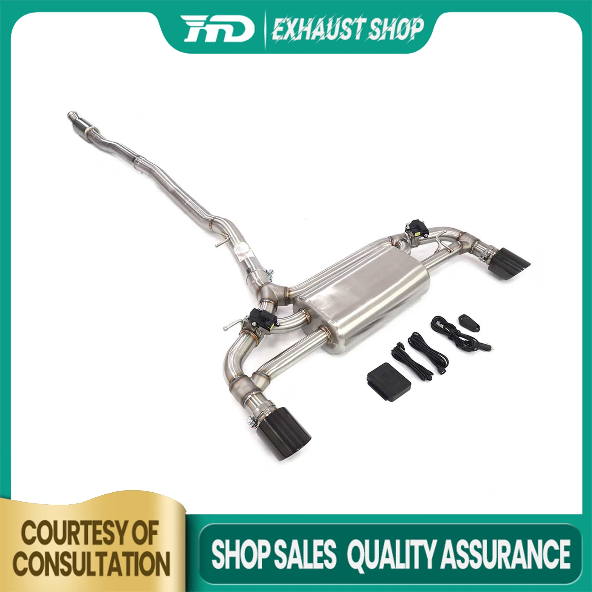 

Выхлопная катушка HMD для BMW F40 M135i b48 SS304, наконечник глушителя с электронным клапаном, неразрушающая установка, ручная работа