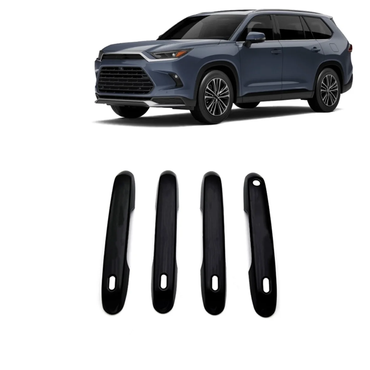 Per Toyota Grand Highlander 2024 LHD Auto Maniglia Esterna Della Porta Copertura Trim Accessori Nero