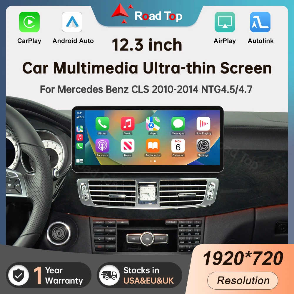 

Car Multimedia Display Wireless CarPlay Android Auto For Mercedes-Benz CLS W218 2010-2014 NTG 4.5 / NTG 4.7 Linux Touch screen