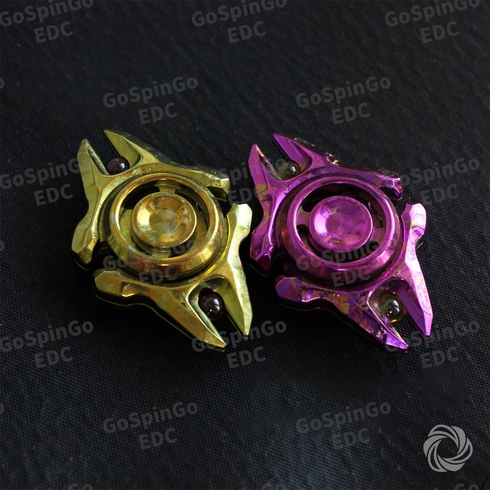 Möbius EDC Arco lungo Cristallo di ghiaccio Titanio Fidget Spinner Fidget Giocattoli per adulti Gadget per alleviare l'ansia Disegni originali