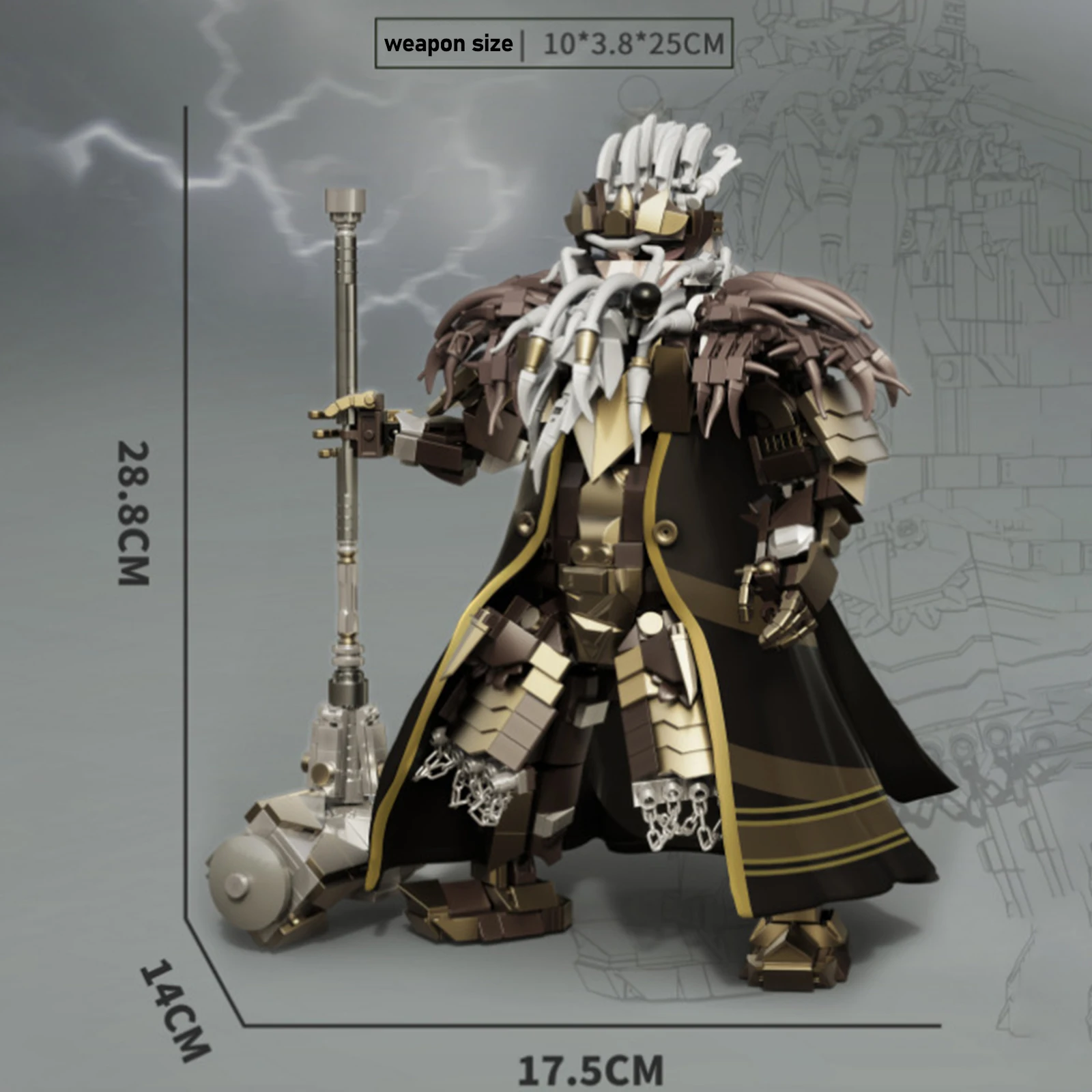 1238PCS Ring Protector Dwarf King with Weapon Hammer Building Blocks Model Figure Assemble Bricks Toys Kids Birthday Gift DK6009