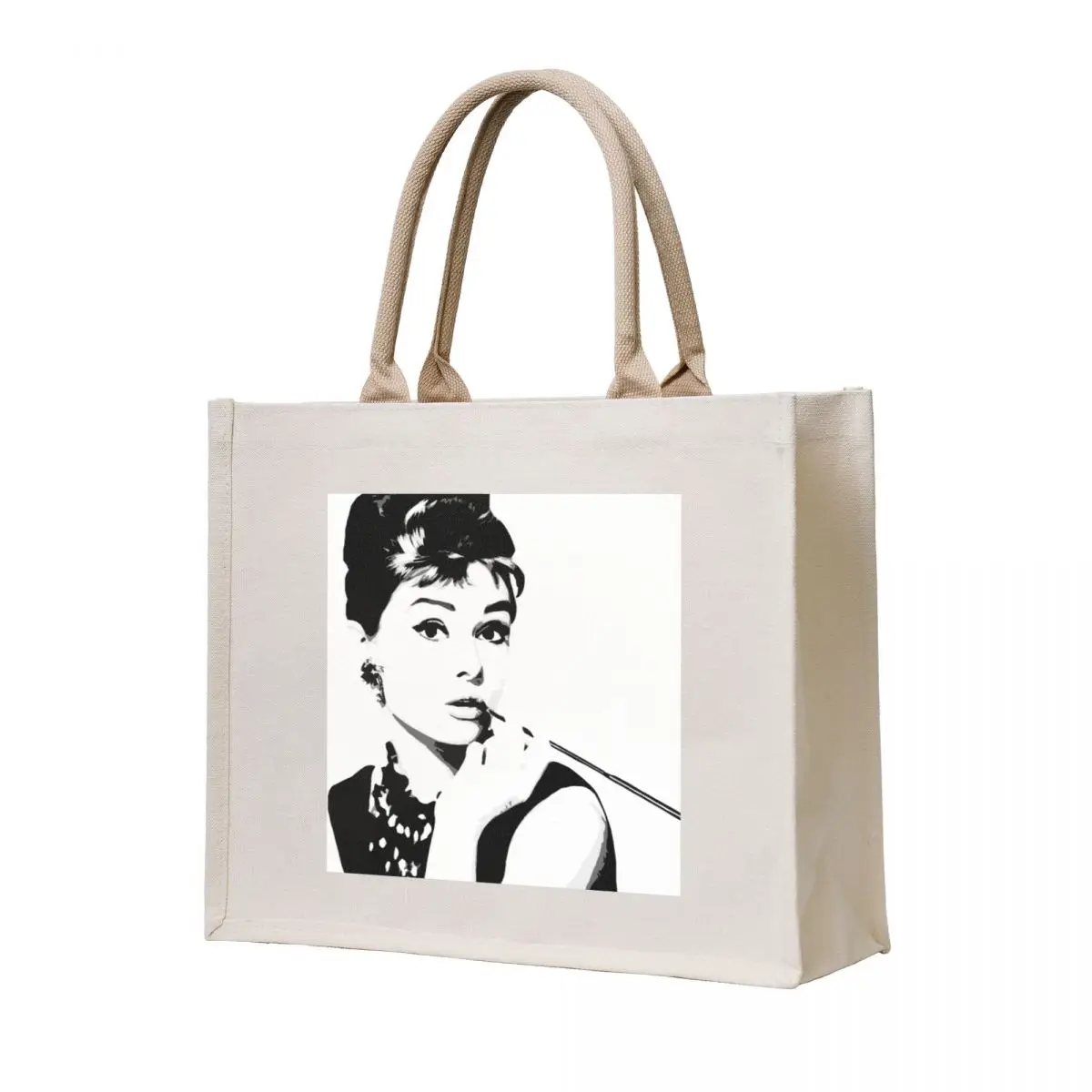 

Audrey Hepburn Portrait Art Tote Bag bags woman 2025 Big bag women Women's shopping bag