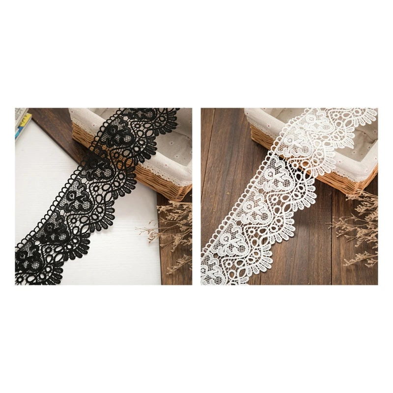 Lace Ribbon Wedding Decoration Lovely Gift Packing Polyester Material White