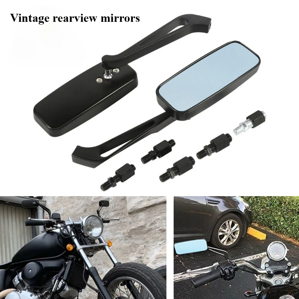 

Motorcycle rearview mirror Locomotive retro mirror electroplating side mirror Suitable for Harley Dyna Softail Sportster Touring