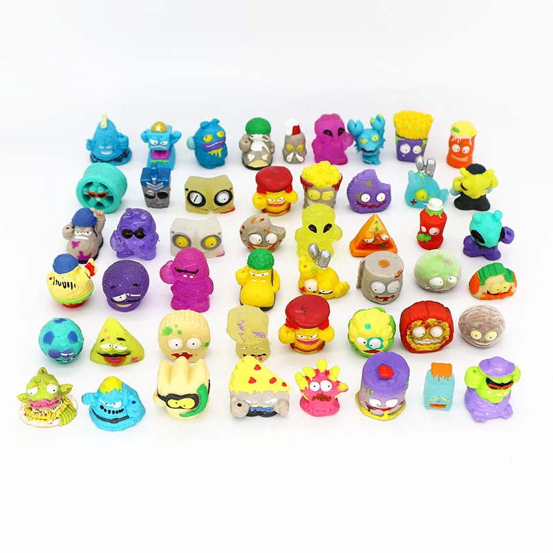 10-60pcs Mini Trash Zomlings Pack Figures Dolls 3-4cm Grossery Gang Garbage Collection Model Figuras Toys for Kids Gift Kids Toy