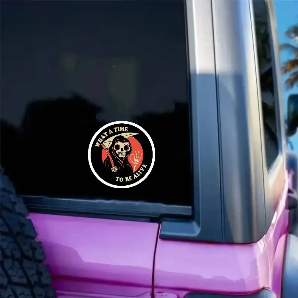 ما وقت أن تكون على قيد الحياة ملصق ملصقات مقاومة للماء لتزيين نوافذ السيارات والدراجات النارية وأجهزة الكمبيوتر.