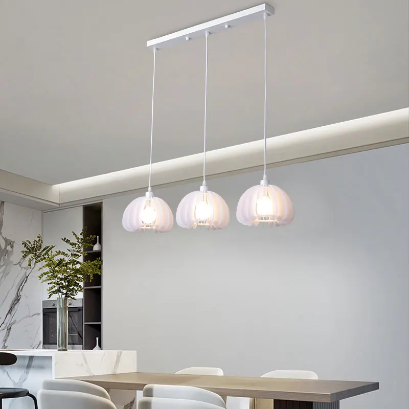 

Dining Room Pendant Lamp Nordic Small Restaurant Bedroom Bedside Bar Three HeadS Acrylic Creative Simple Modern Net Red Lamp New