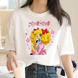 Candy Candy Anime t-shirts women manga Y2K Japanese t shirt girl streetwear clothing