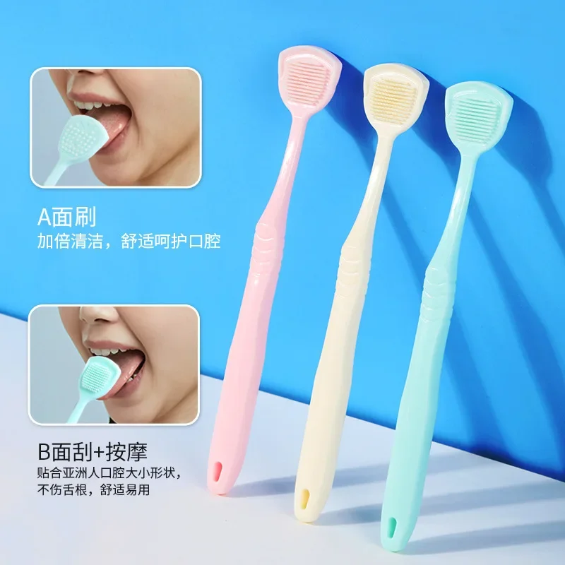 Dual Side Soft Silicone Cleaner Brush Scraper Multicolor Oral Tongue Clean Oral Hygiene Breath Health Tool Adults Dental Care