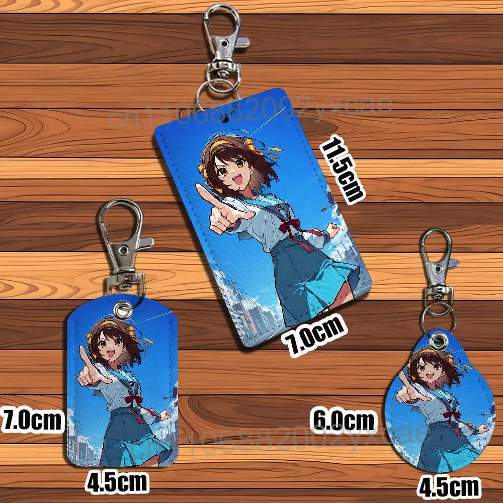 Campus Science Yuki Nagato Haruhi Suzumiya Cartoon Singer Anime Card Keychain Fashion Pendant Bag ID