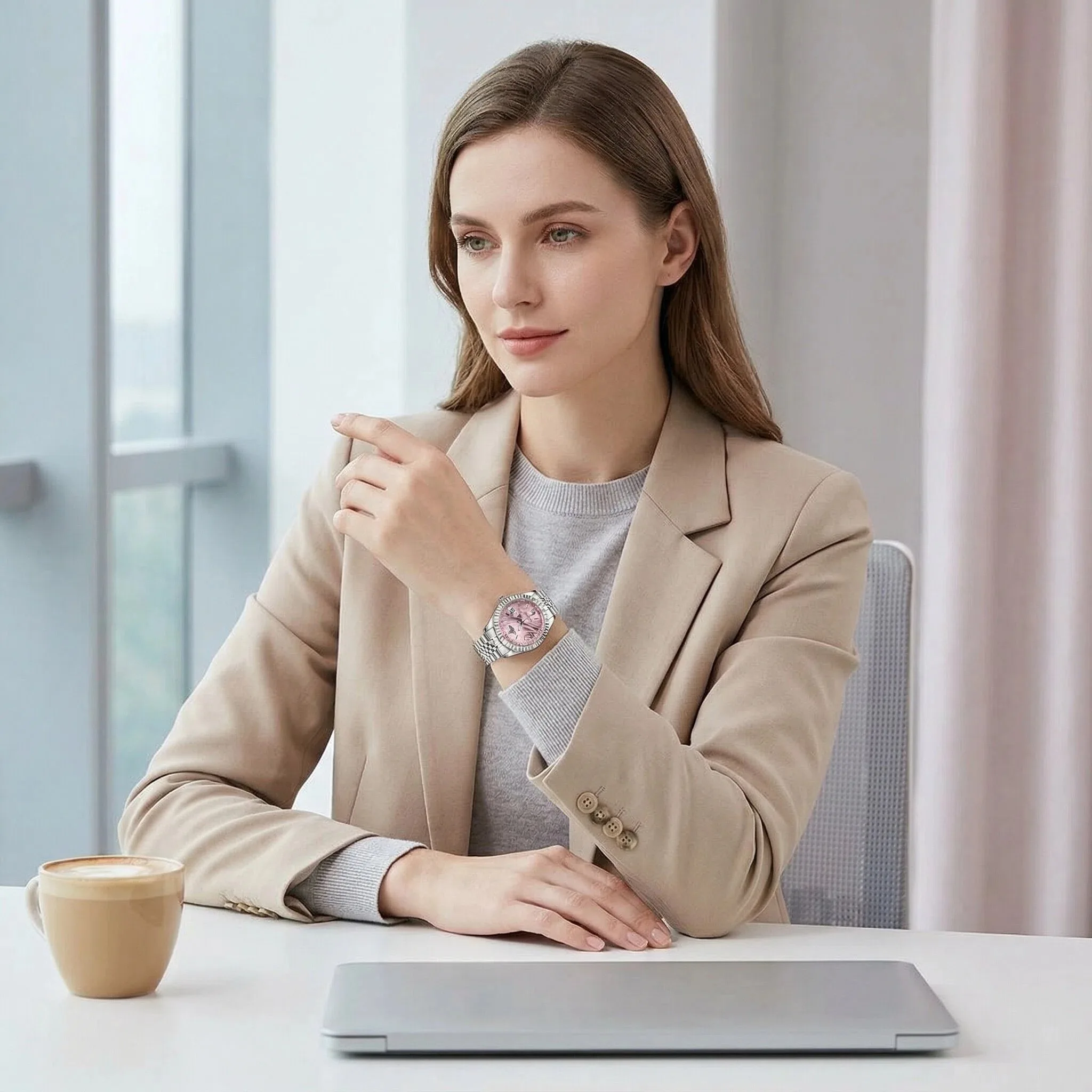 Pink-Dial Quartz Bracelet Watch — product information 5