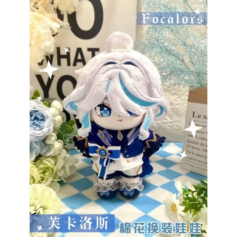 20 centimetri Genshin Impact Focalors Anime Cotone Bambole di Peluche per I Bambini Adulti Kawaii Furina De Fontaine Dress-up Peluche Burattino Regalo Giocattolo