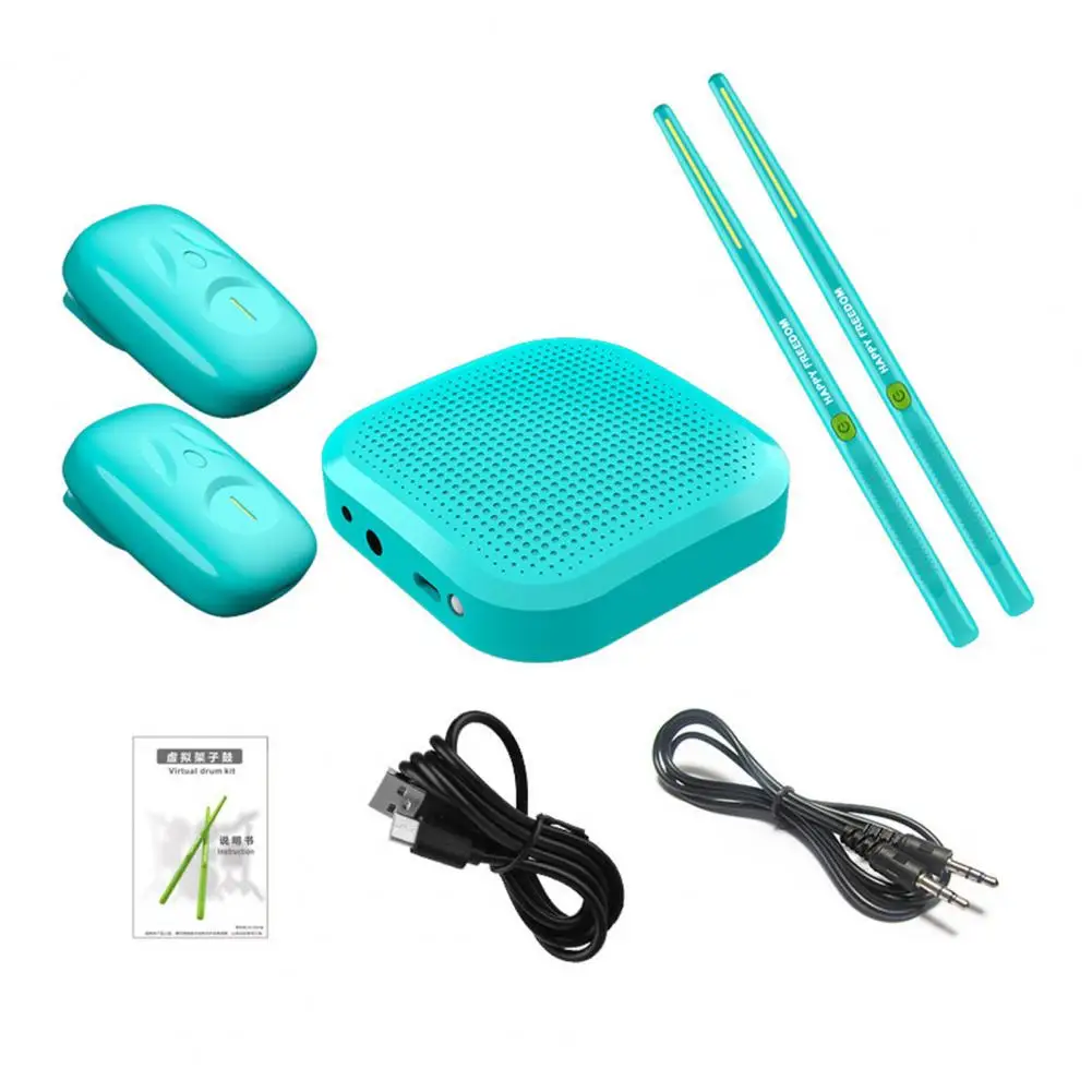 

Pocket-sized Drumsticks Portable Virtual Electronic Drum Set with Pedals Air Drumsticks for Adults Kids Sensing