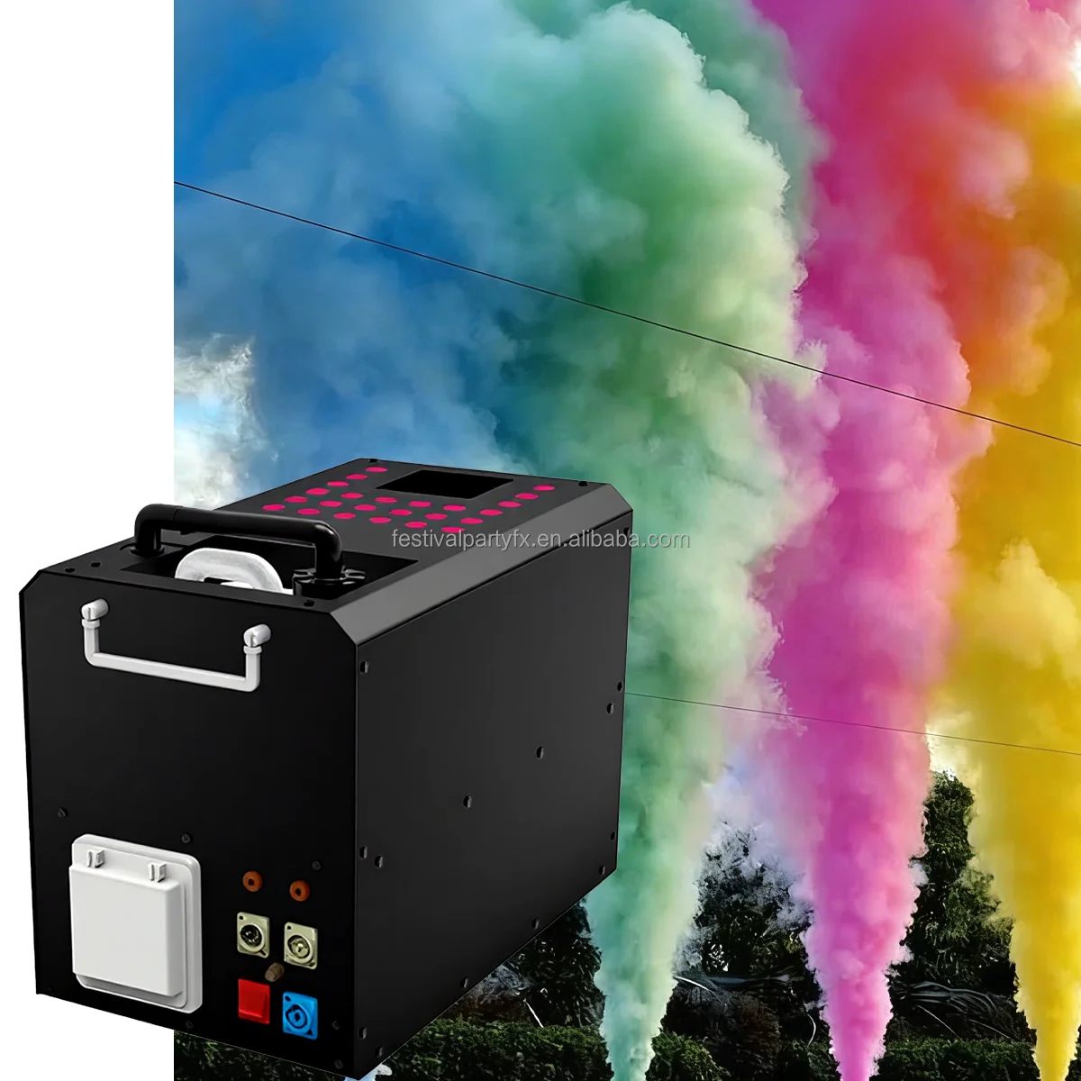 

Gender Reveal Party New DMX512 3500W Iron Color Multicolor Light Smoke Fog Machine 10-15m Spray Distance Stage Club Bar DJ Use