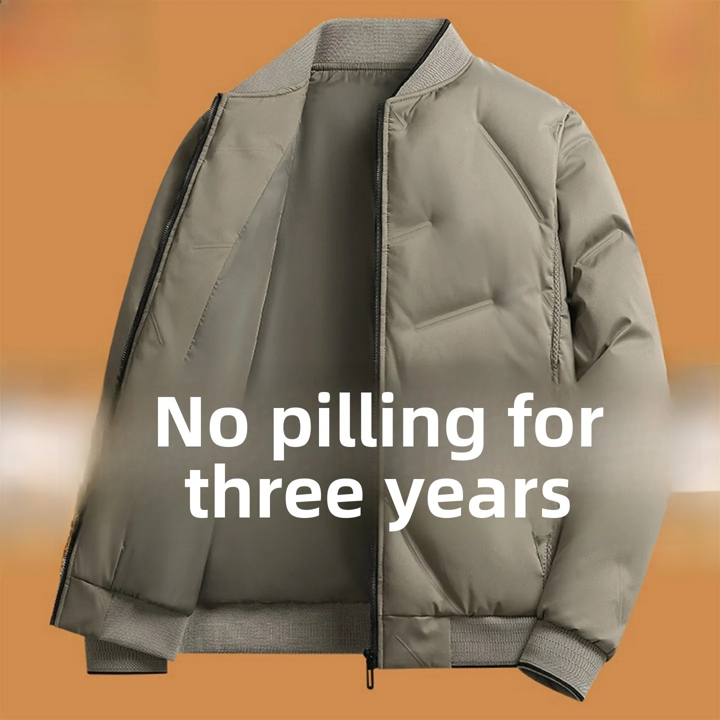 TUCANO 2025 New Men's Lightweight Thiened Du down Baseball Collar Casual Coat Warmth Outerwear Cotton Clothes