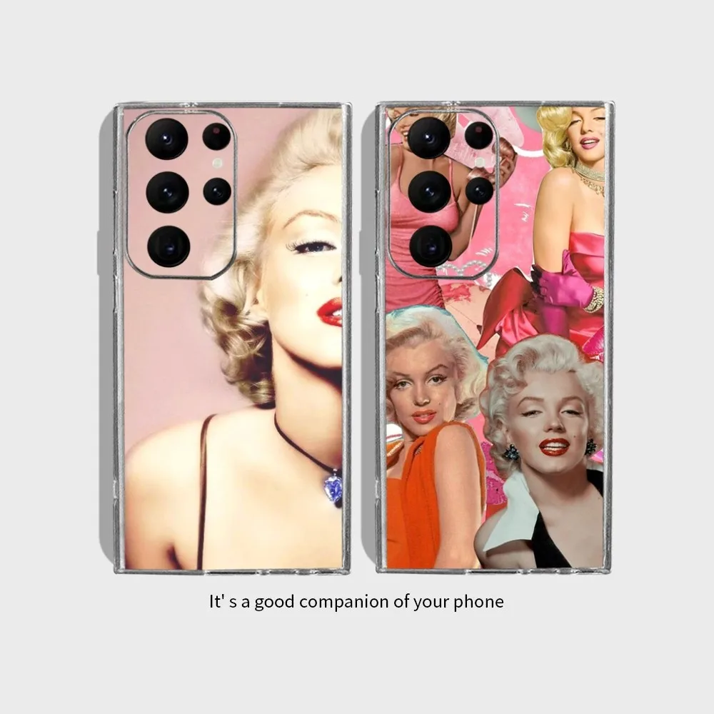 Custodia per telefono Sexy M-Marilyn M-Monroe per Samsung Galaxy S24 Ultra S22 S23 Ultra S21 S20 5G Silicone protettivo TPU Funda