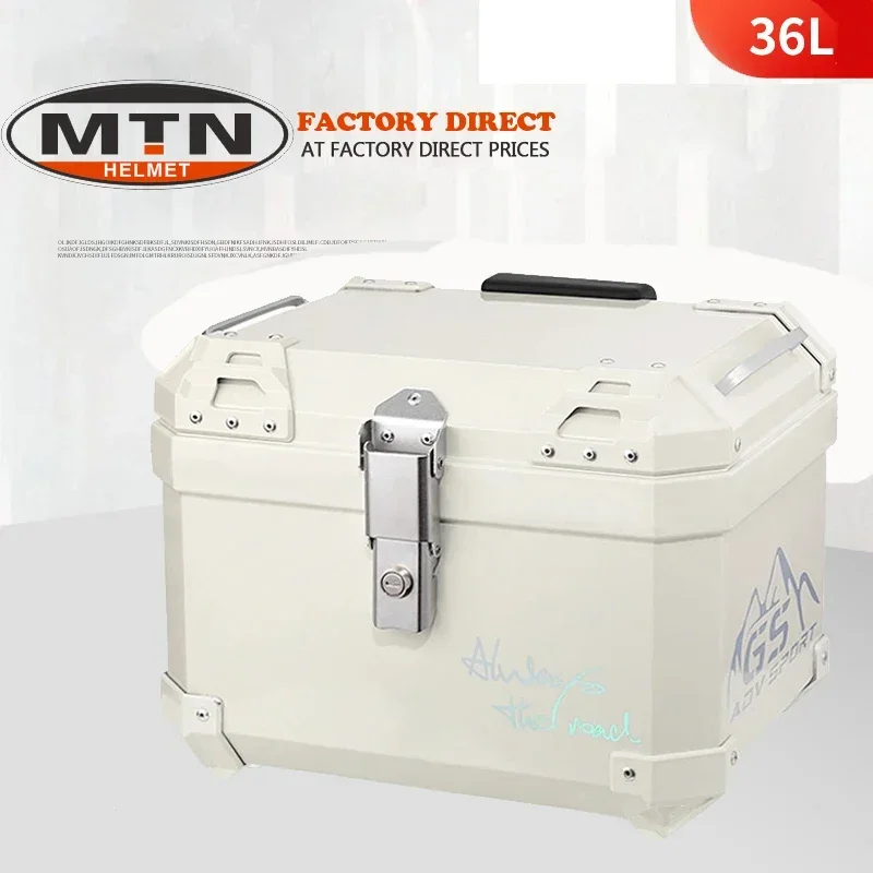 

Universal Ivory White Motorcycle Top Case 36L for R1200GS F800GS G310gs F750gs with Helmet Storage Tail Box