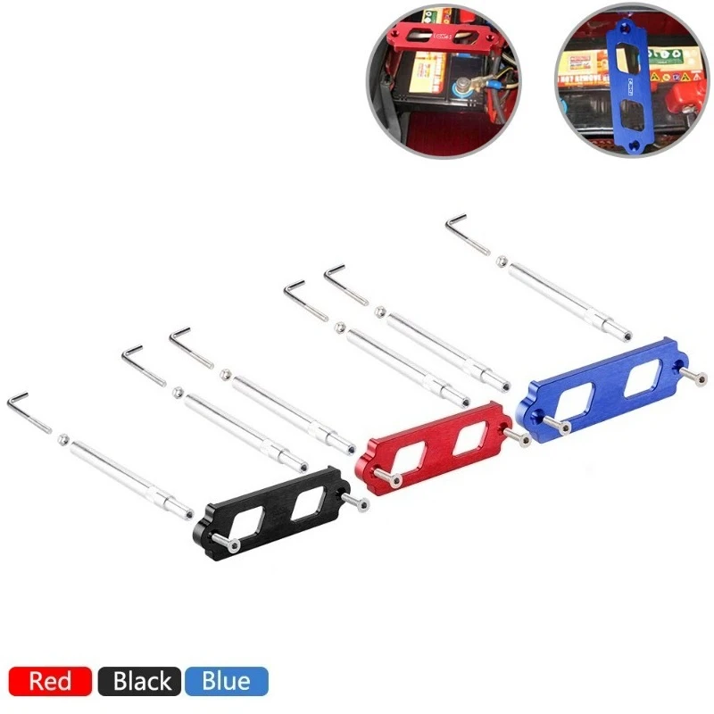 Battery Tie Down Kit Hold Down Rod With Stainless Tray Hooks For Honda Civic / CRX S2000 For Acura Integra RSX Without logo