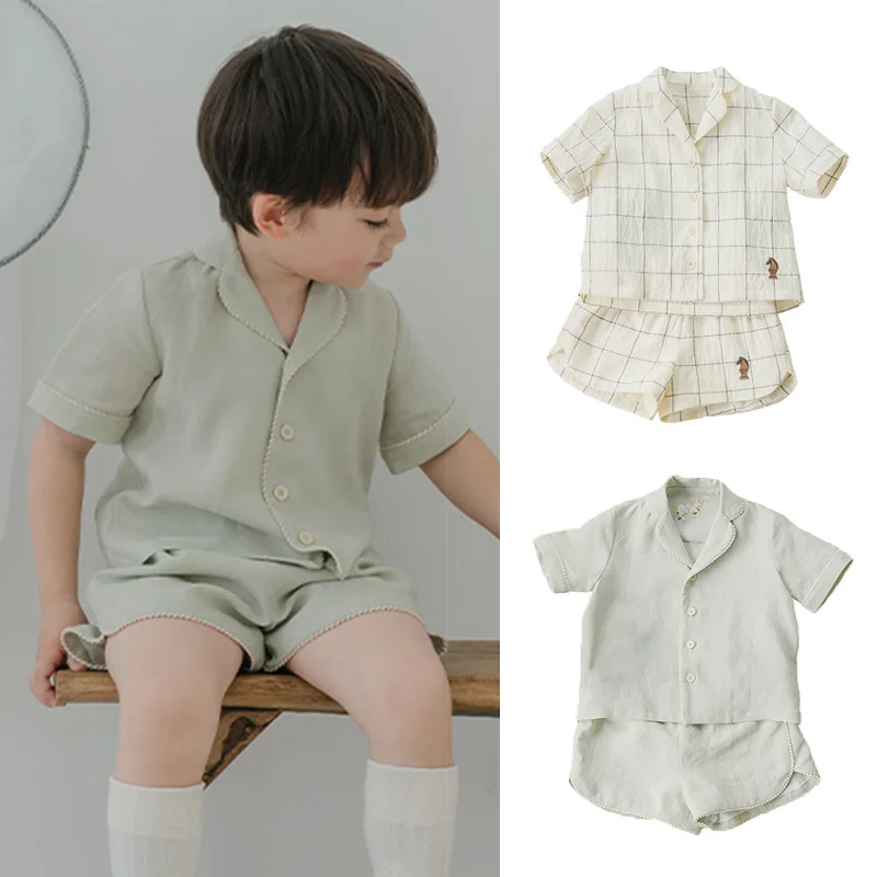 

RomperDew Summer Children's Short-sleeved Shorts Two-piece Cotton Skinny Comfortable T-shirt Baby Toddler Embroidery Set