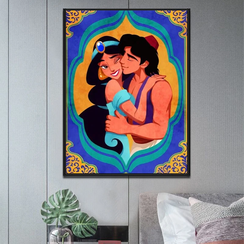 Disney Characters Diamond Painting Aladdin Diamond Embroidery The Magic Carpet Yaoi Rhinestone Picture DIY Home Decor