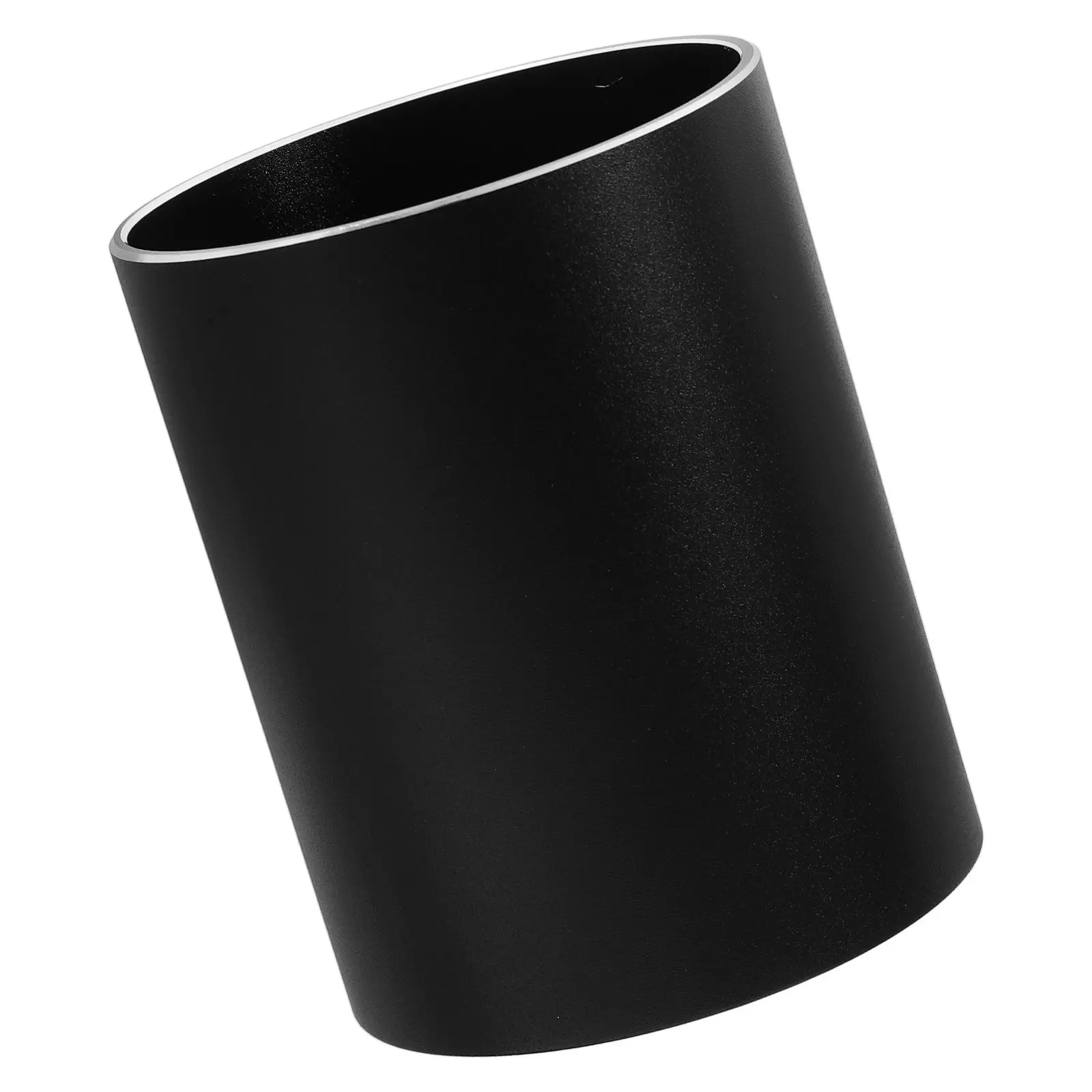 Aluminum Alloy Pencil Holder Round Pen Cup Modern Desk Organizer Non-Slip Base Protective Interior Office Stationery Makeup
