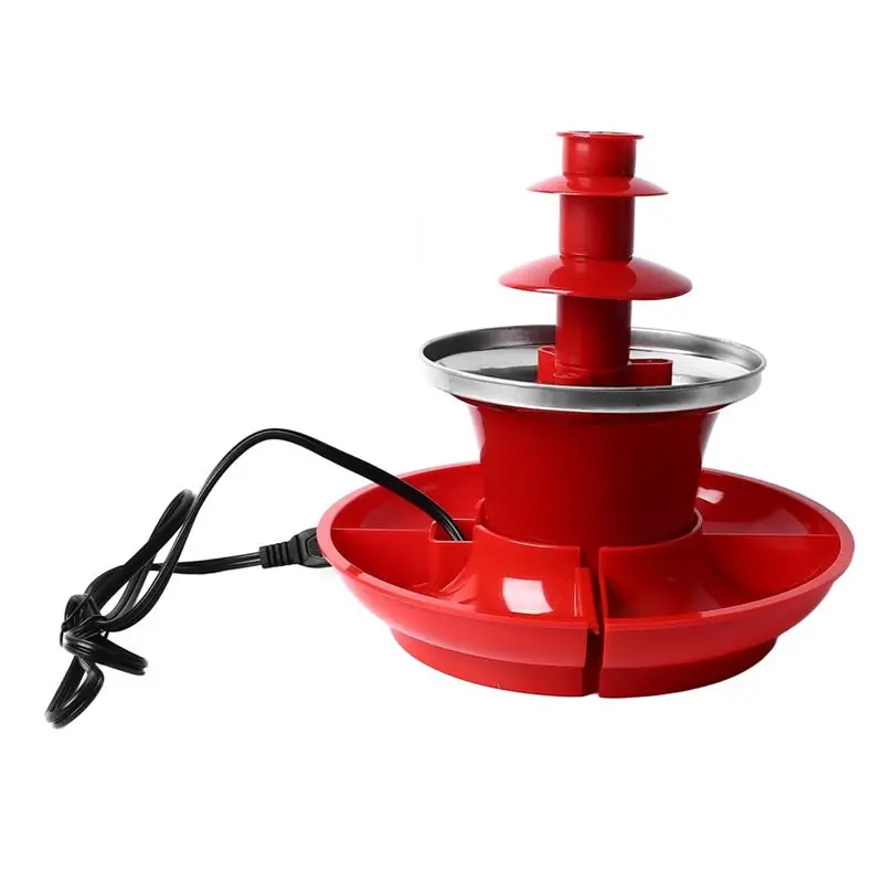 J1UL1N Chocolate Waterfall Machine Detachable Mini Nostalgia Melting Chocolate Fondue Chocolate Melt Fondue EU PLUG