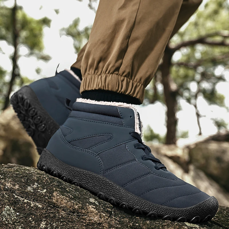 メンズスノーブーツ サイズ39～48 暖かいファー 冬用メン - Men'S Shoes Non Slip のレビューと価格