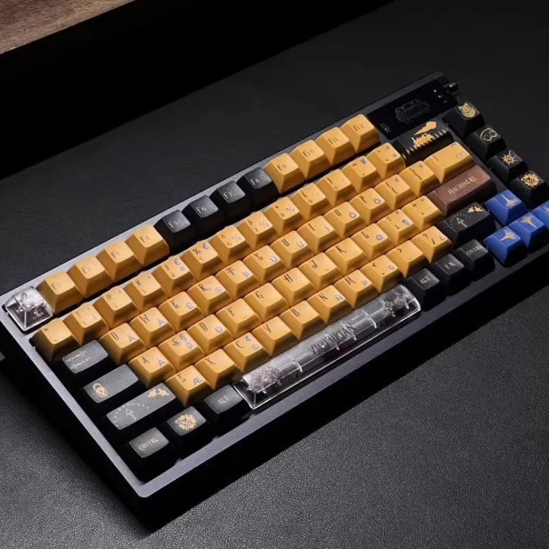 142 Keys Mechanical Keyboard Keycap KCA Profile DYE Subbed PBT Material With ISO Enter 2u 2.25u 2.75u 3u 6.25u 7u Spacebar
