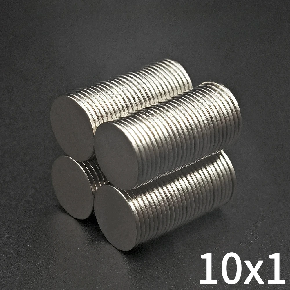 10x1mm Diameter Round Magnet Small Super Strong Powerful Magnetic for Fridge Board Disk for Fridge, DIY, Building