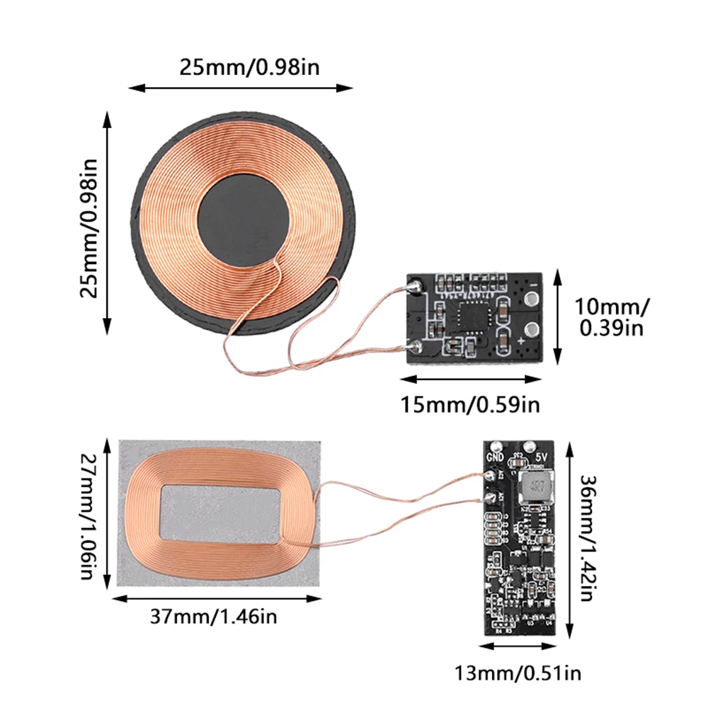 Diymore Wireless Charger Receiver Module For Apple Android Cell Phone Wireless Charger Receiver Module PCBA Board