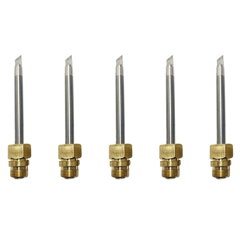 5X 510 Interface Soldering Iron Tip Mini Portable USB Soldering Iron Tip Welding Rework Accessories, Knife Tip