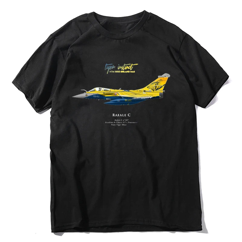 Tiger Instinct Dassault Rafale C Fighter Nato Tiger Meet . Short Sleeve 100% Cotton Casual s Loose Top Size S-3XL