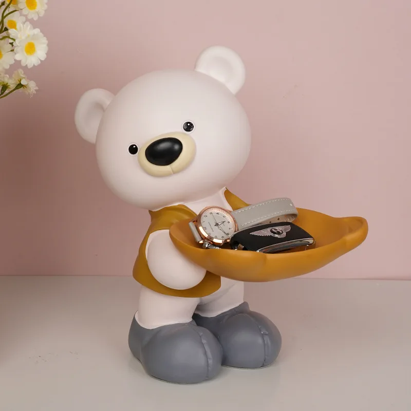 

Home Decor Sculptures & Figurines Decorations Pacifier Bear Desk Storage Ornaments Living Room Resin Animal Statue