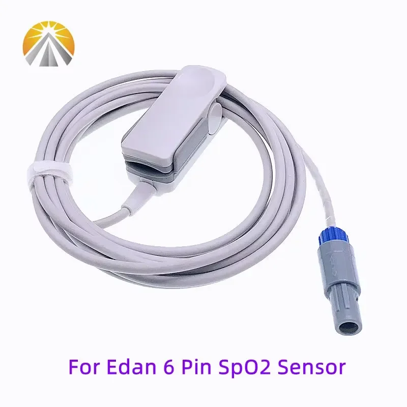 Многоразовый 6-контактный датчик SpO2 для монитора пациента Edan, датчик пульсоксиметра (M3A M9 M8A IM9 IM80)