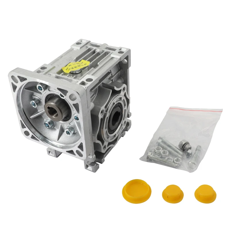 NMRV040 RV040 86mm Worm Gear Reducer Reduction Ratio 5:1 to 100:1 Input 14mm Shaft for NEMA 24 34 80mm 90mm Stepper Motor