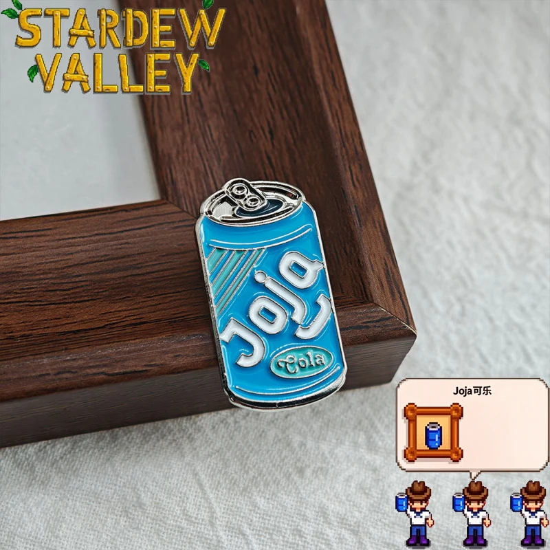 Game Stardew Valley Joja Supermarket Cosplay Brooch Alloy Cola Enamel Badge Lapel Pin Jewelry Costume Accessory Collectible Prop