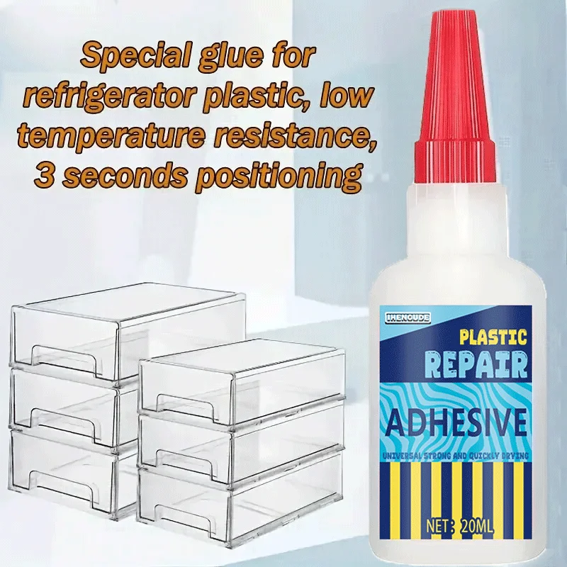 Fast-Drying Strong Refrigerator Drawer Special Glue Low-Temperature Resistant Hard Plastic Crack Bonding for Inner Wall