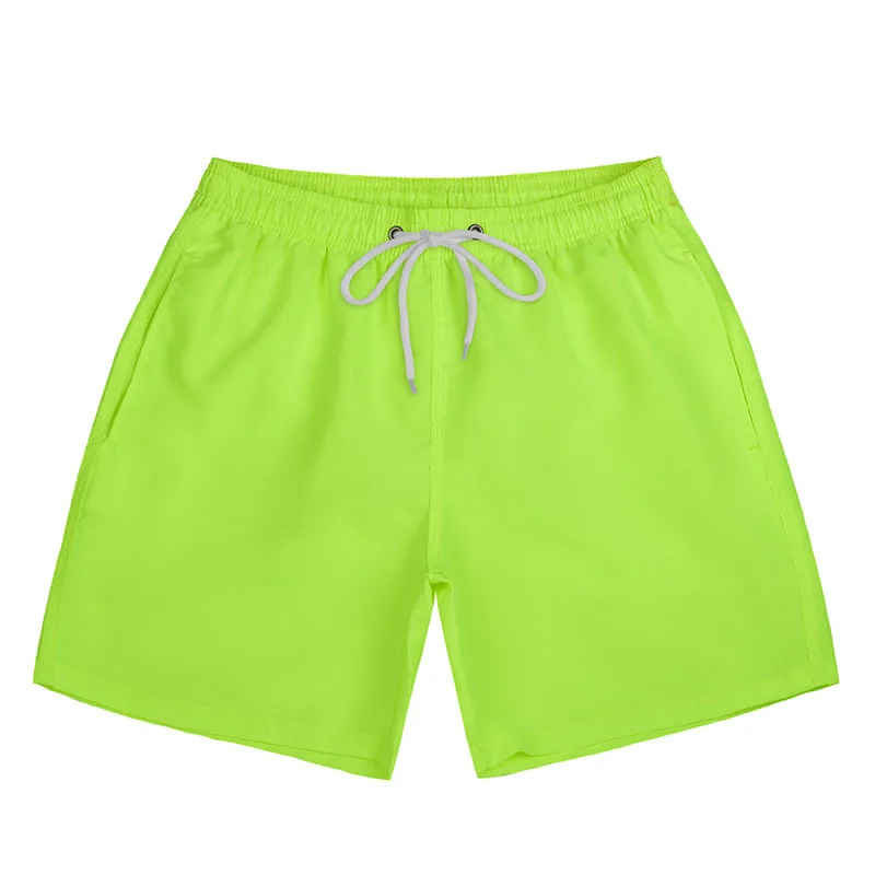 Quick Dry Men's Running Shorts Casual Cool Multiple Color Drawstring Shorts with Lining Boxer Beach Surfing Swimming Trunks