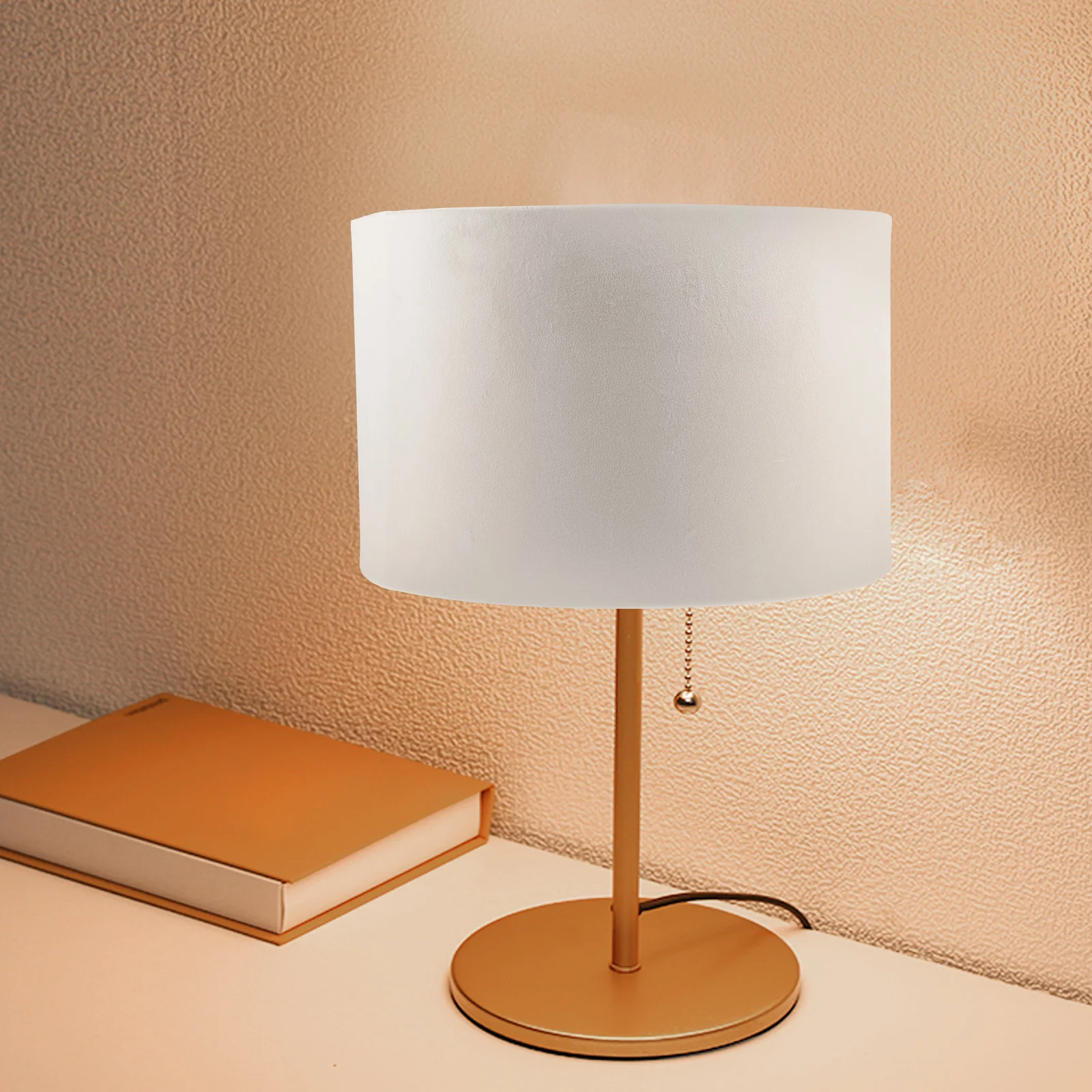 

Golden Lined Lampshade Dustproof Cloth Cover Table Lamp Decor Bedroom Pendant Light Fabric Shades Anti Dazzling Home Lighting