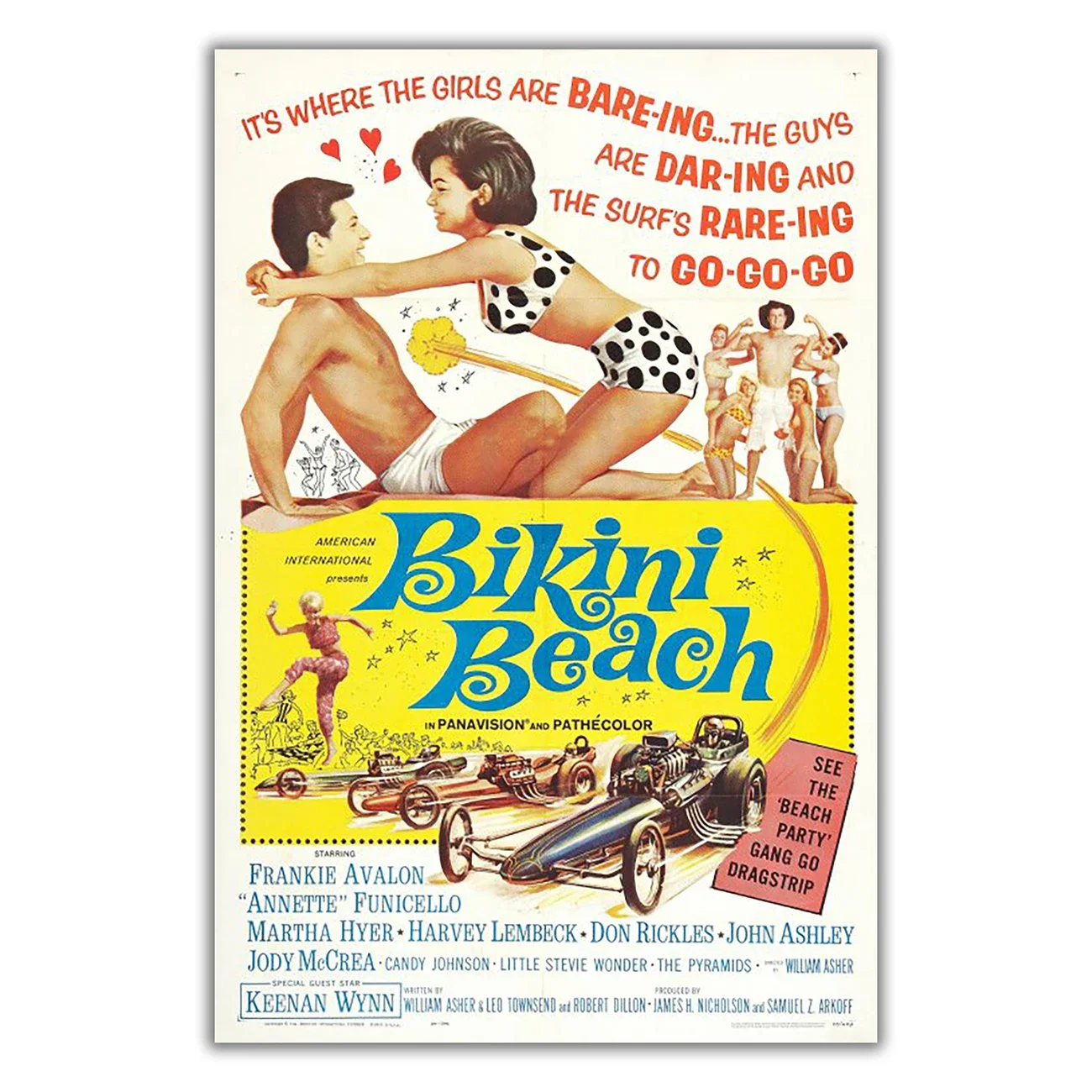 WM3225 Bikini Bach Classic Movie HD Silk Fabric Poster Art Decor Indoor Painting Gift