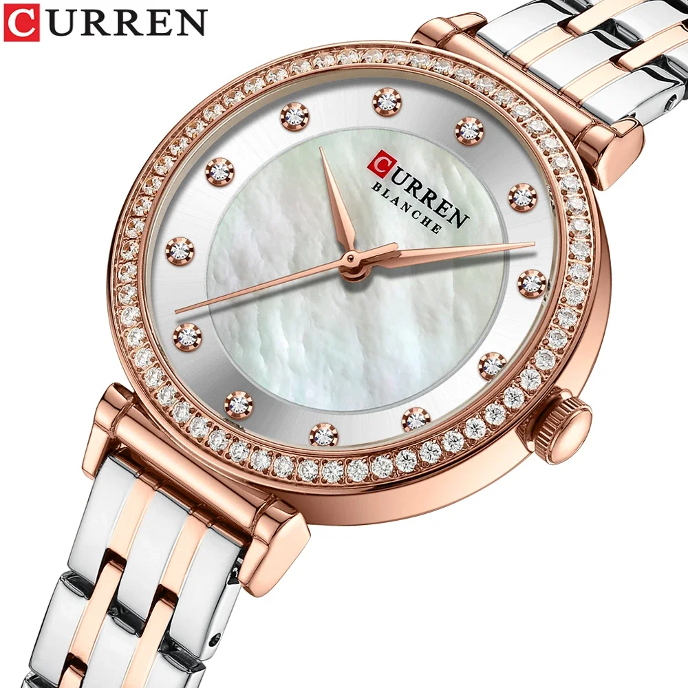 

CURREN 9087 Brand Ladies Simple Fashion Quartz Watch Stainless Steel Classic Elegant Diamond Waterproof Ladies Watch Reloj Mujer