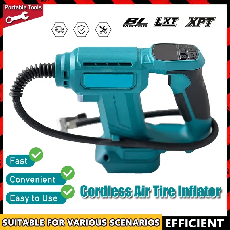 صالح ماكيتا ل 18 فولت بطارية مضخة هواء لاسلكية المحمولة سيارة منفاخ لإطارات السيارة ضاغط الهواء مع شاشة ديجيتال مضخة قابلة للنفخ #1