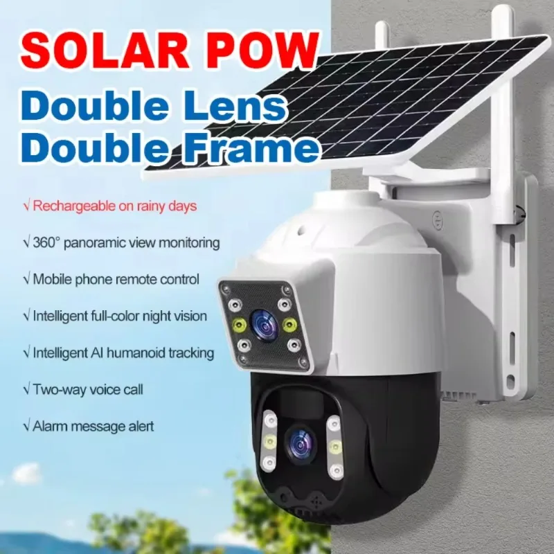 V360PRO solar camera outdoor SIM card closed circuit TV PTZ 1080P Wireless Security Battery Power