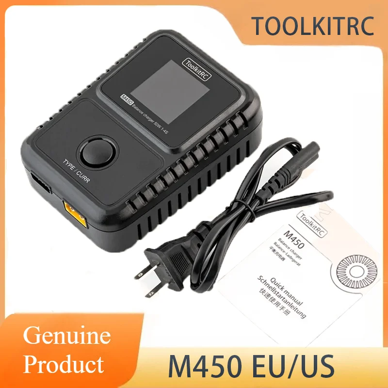 

ToolkitRC M450 AC 50W 5A 200mA LiPo Charger for 2-4S LiPo/LiHv/ LiFe Batteries