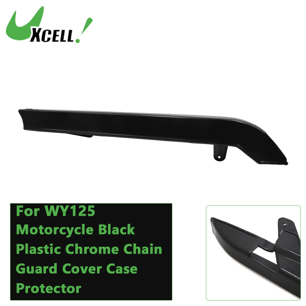 UXCELL Black Plastic Metal Motorcycle Scooter Chain Guard Cover Case Protector Chain Protection For Honda CG125 For WY125