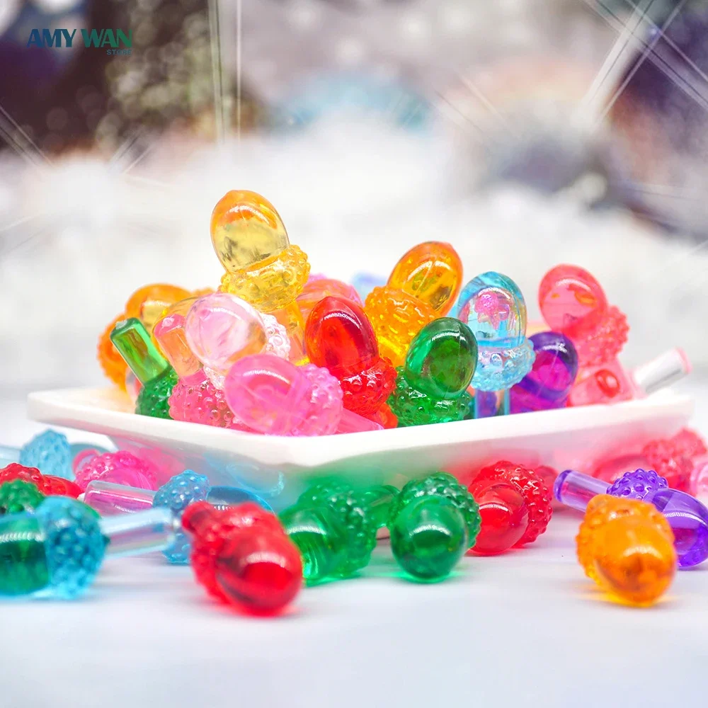 50pcs New Year Fun Little Acorn Bulb for Ceramic Christmas Tree Multicolor Lamp Beads Accessories Noel  Home Party Natal Navidad